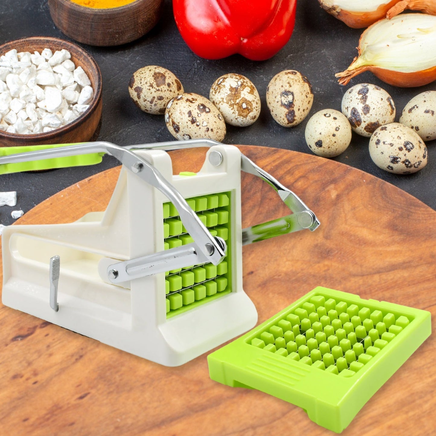 French Fry Cutter Stainless Steel Vegetable & Potato Slicer (1 Pc)