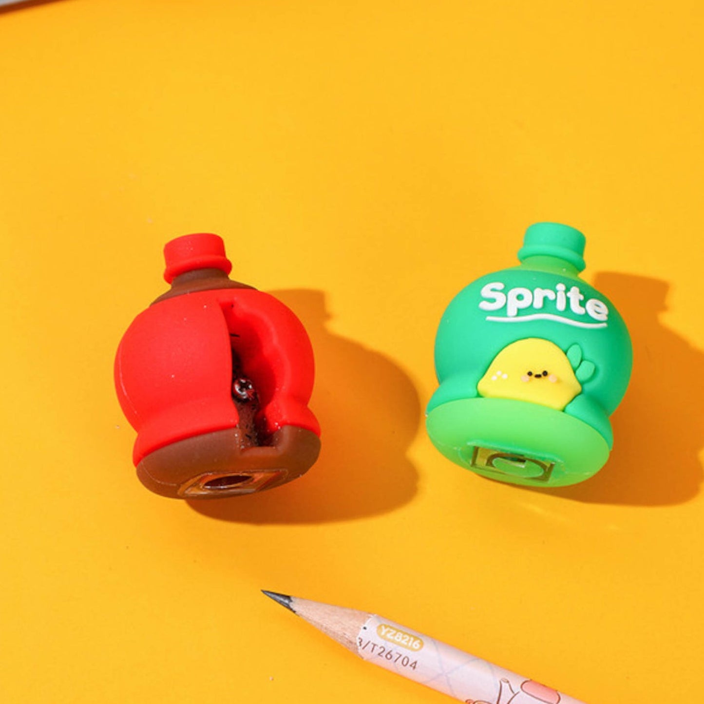 2-in-1 3D Cold Drink Bottle Shape Rubber Pencil Set, Boys Girls Gifts (1 Pc )