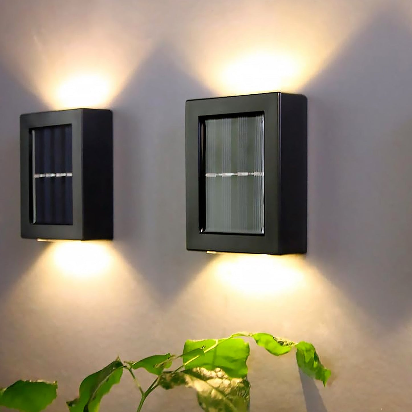 Solar Wall Lights Small Fence Lights Solar Powered Up Down LED Porch Light (1 Pc)