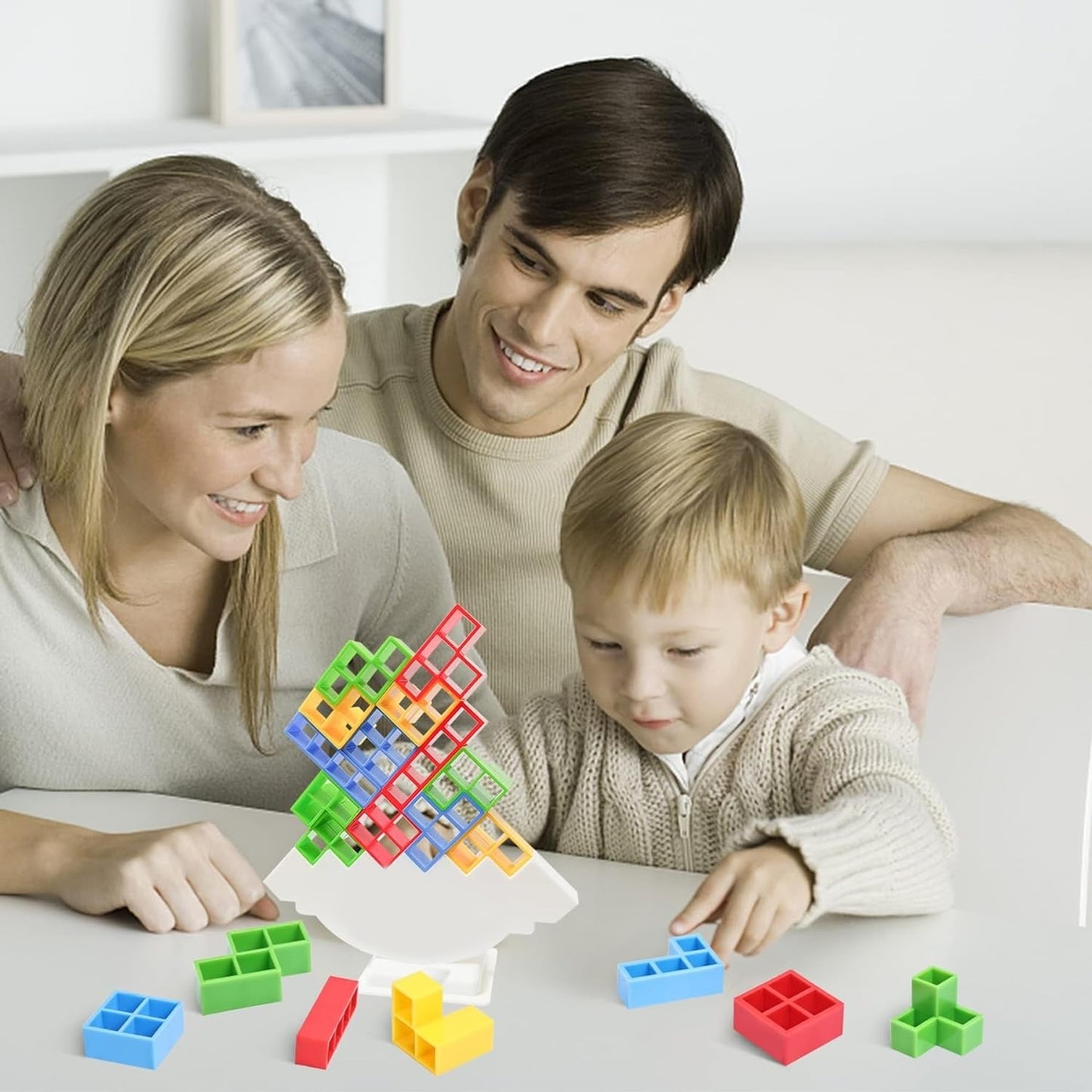 3D Tower Game, Tower Balance Game (16 Pcs Set)