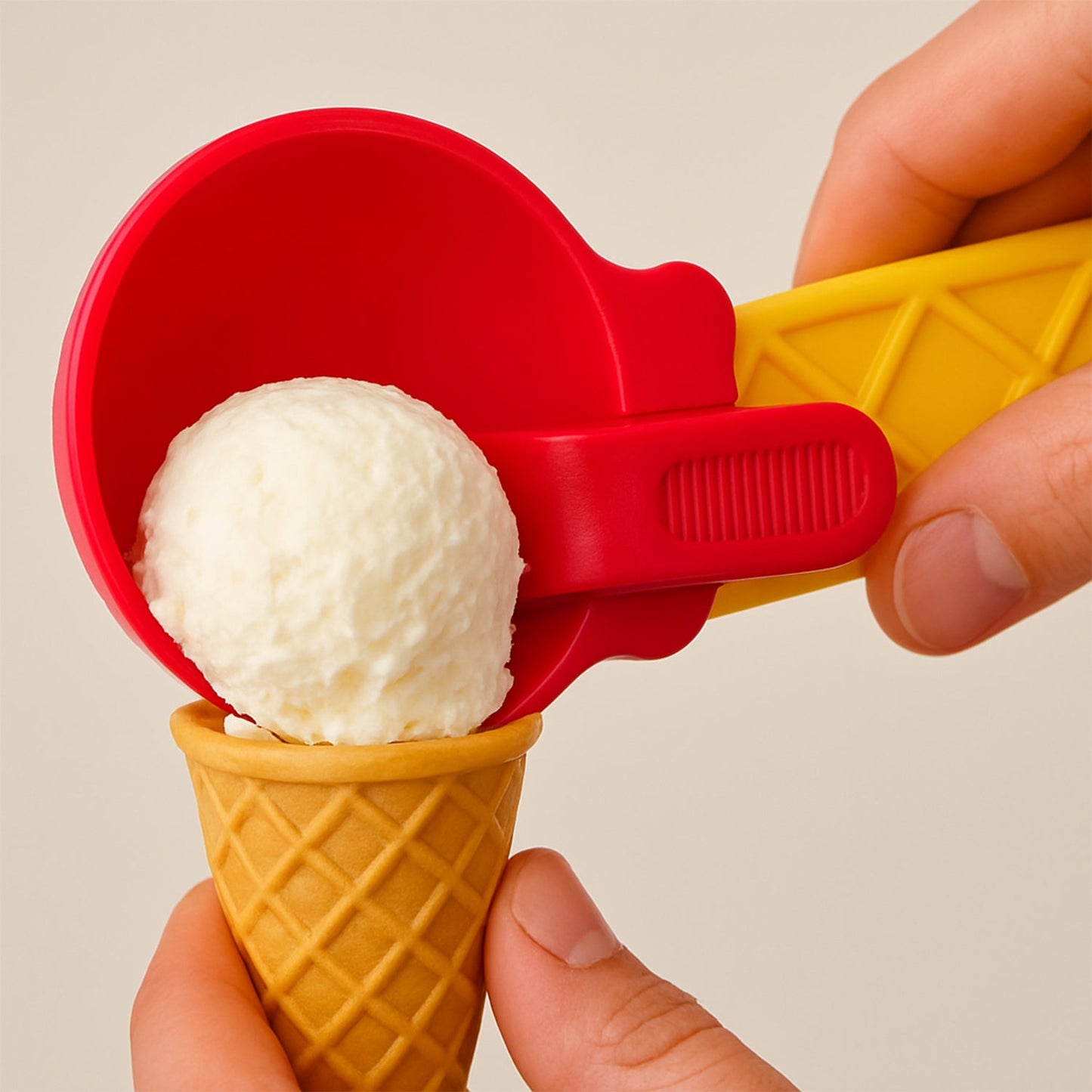1-Piece Plastic Ice Cream & Watermelon Scooper with Trigger Dipper