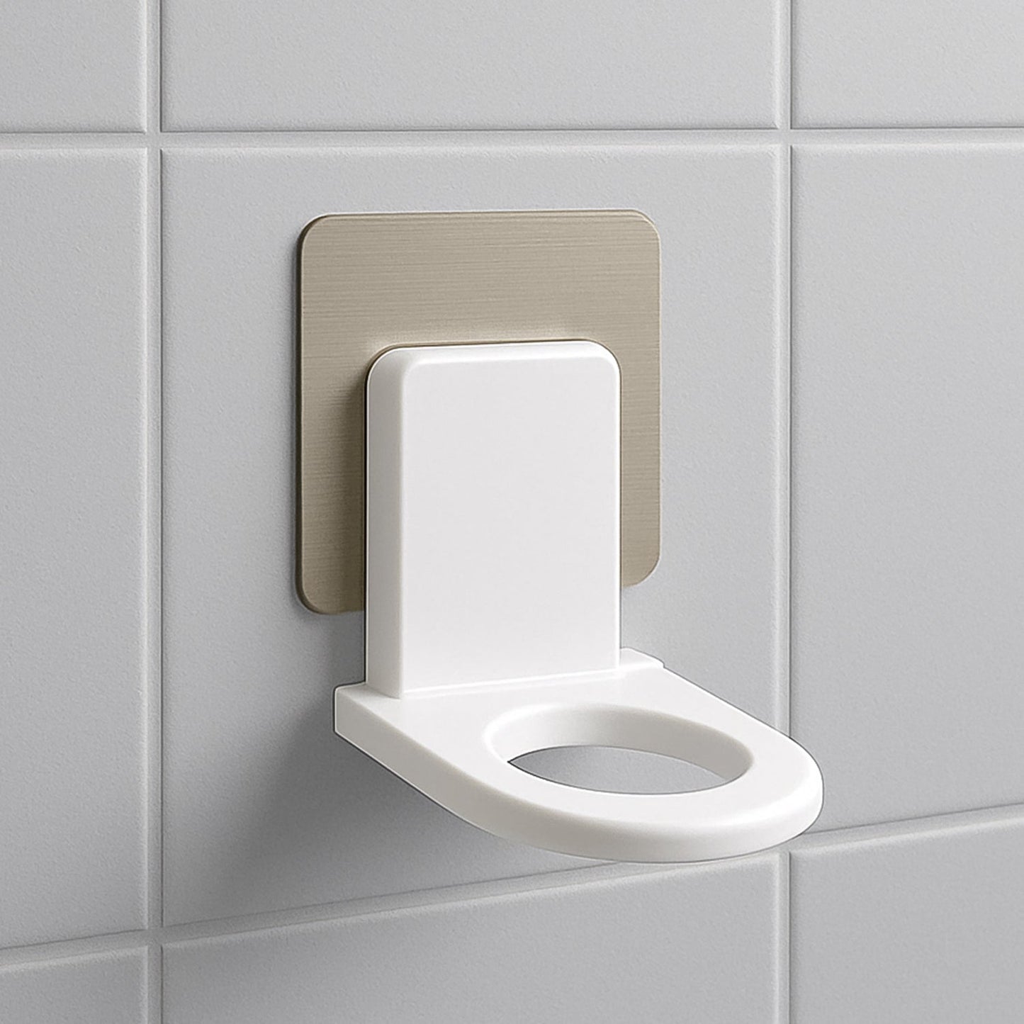 Wall-Mounted Adhesive Hook for Shampoo & Soap, Strong Hold (1pc)