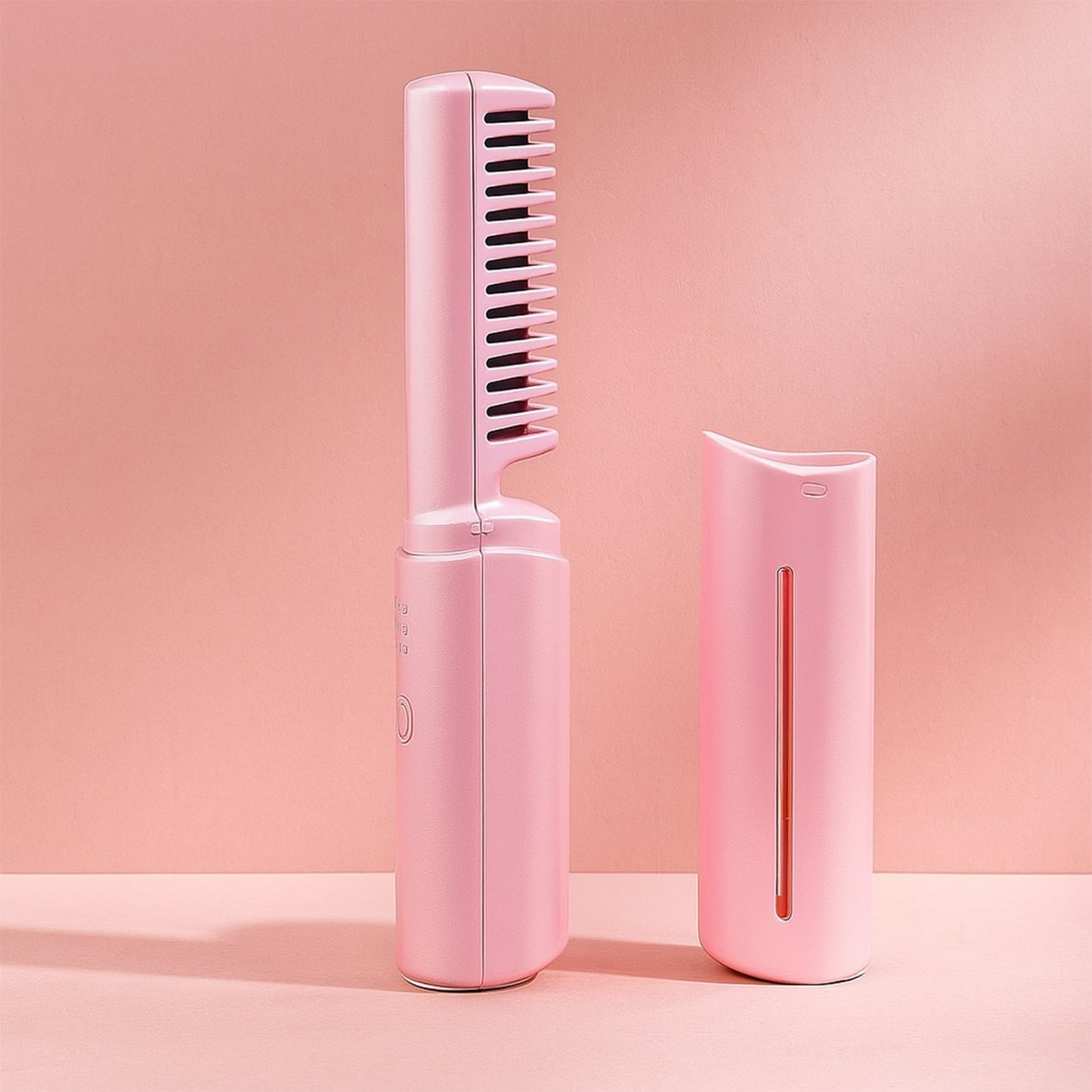Rechargeable Mini Hair Straightener, Three Temperature Adjustments Flat Iron Comb (1 Pc)