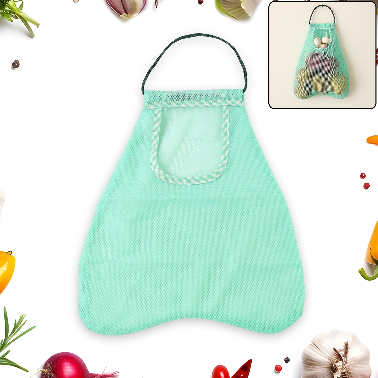 Wall Mounted Mesh Storage Bag