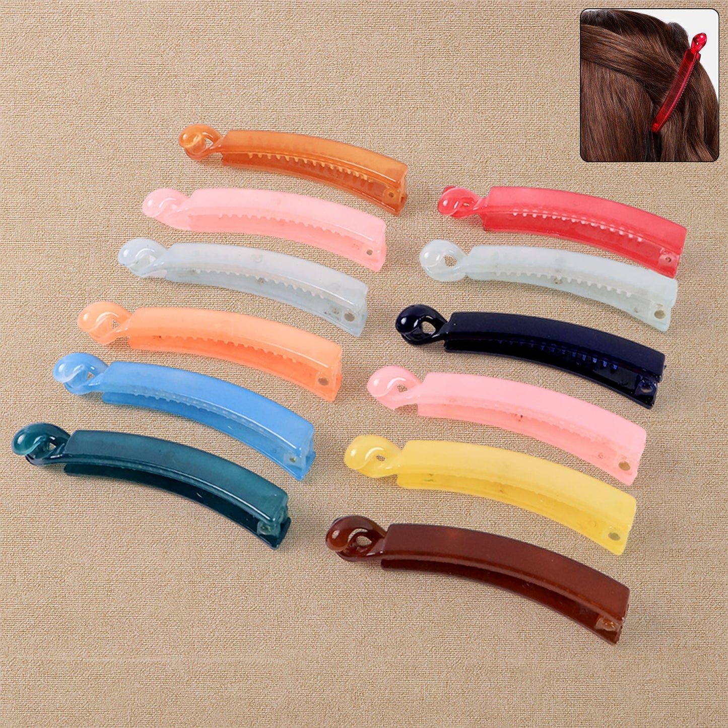 Assorted Banana Hair Clips