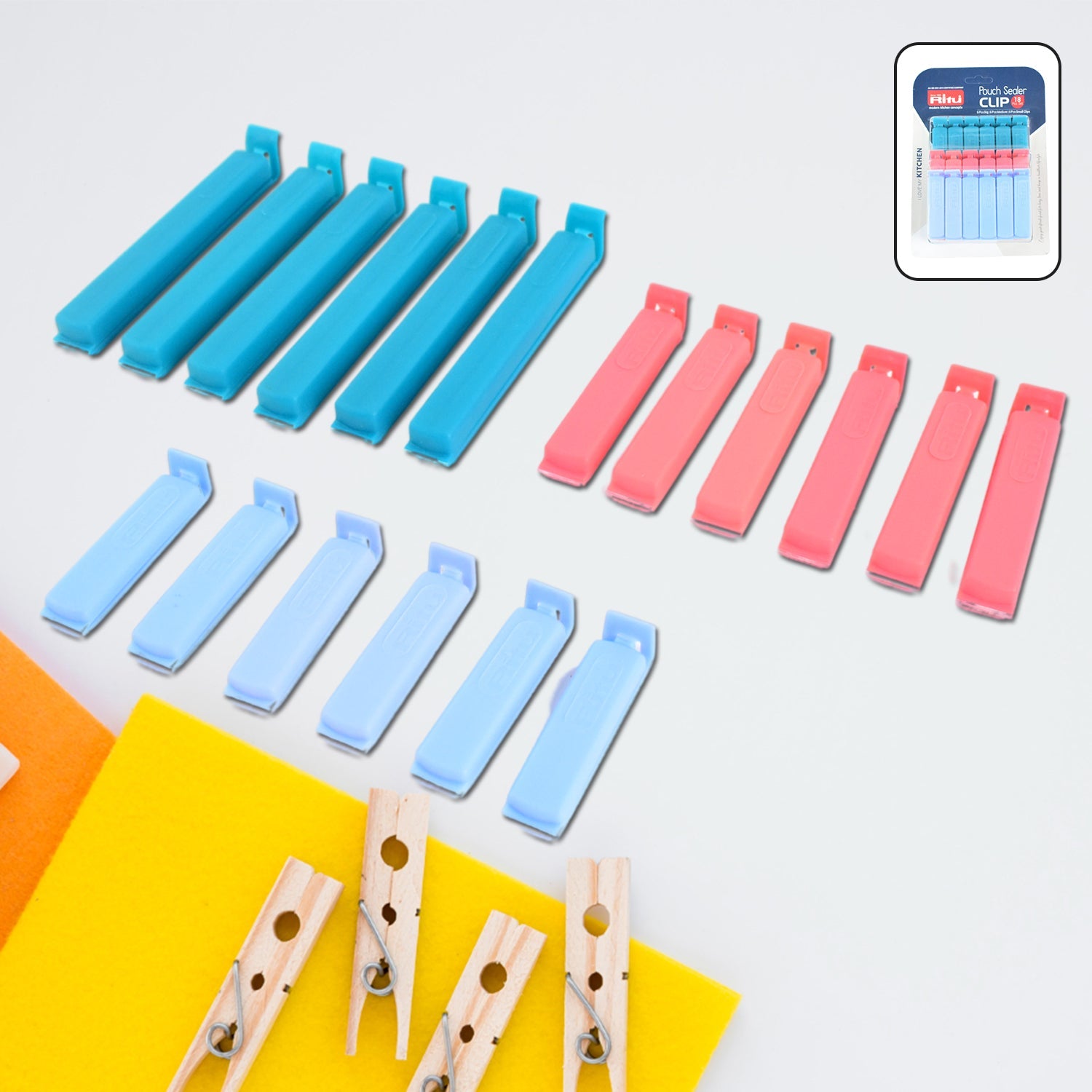 Ritu 18 Pc Pouch Clips