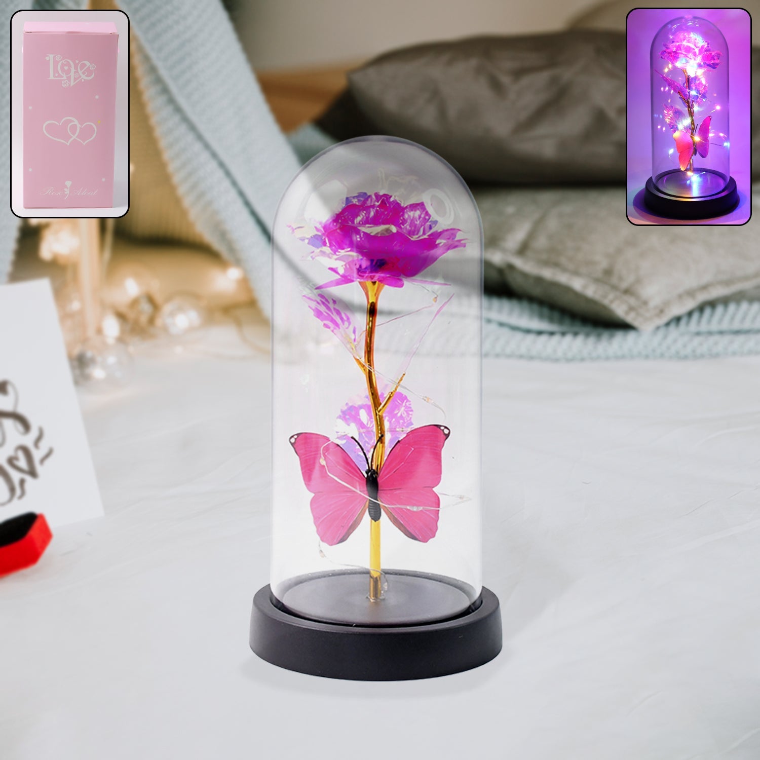Gift Glow Eternal Rose Dome