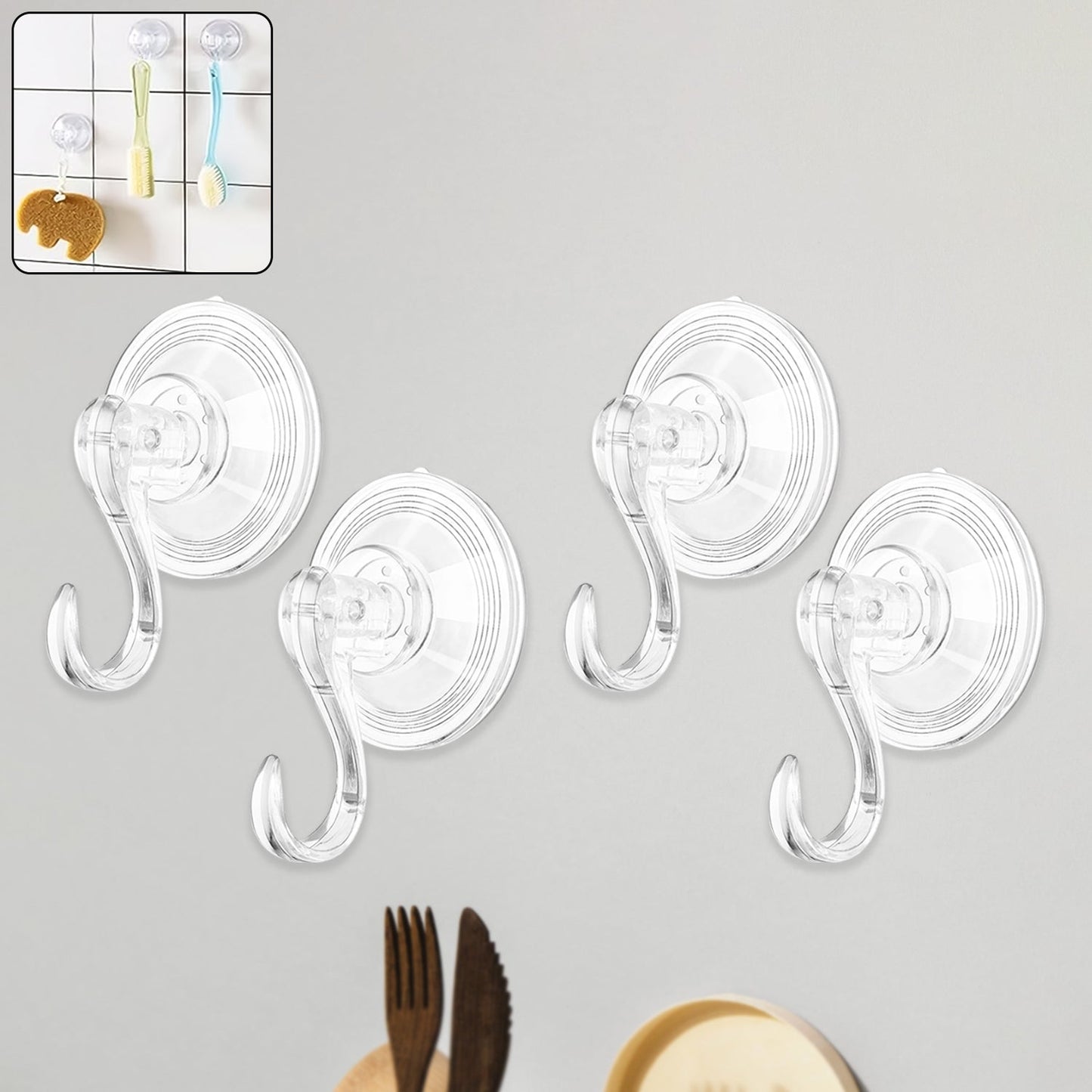 Hold Fast Plastic Cup Hooks