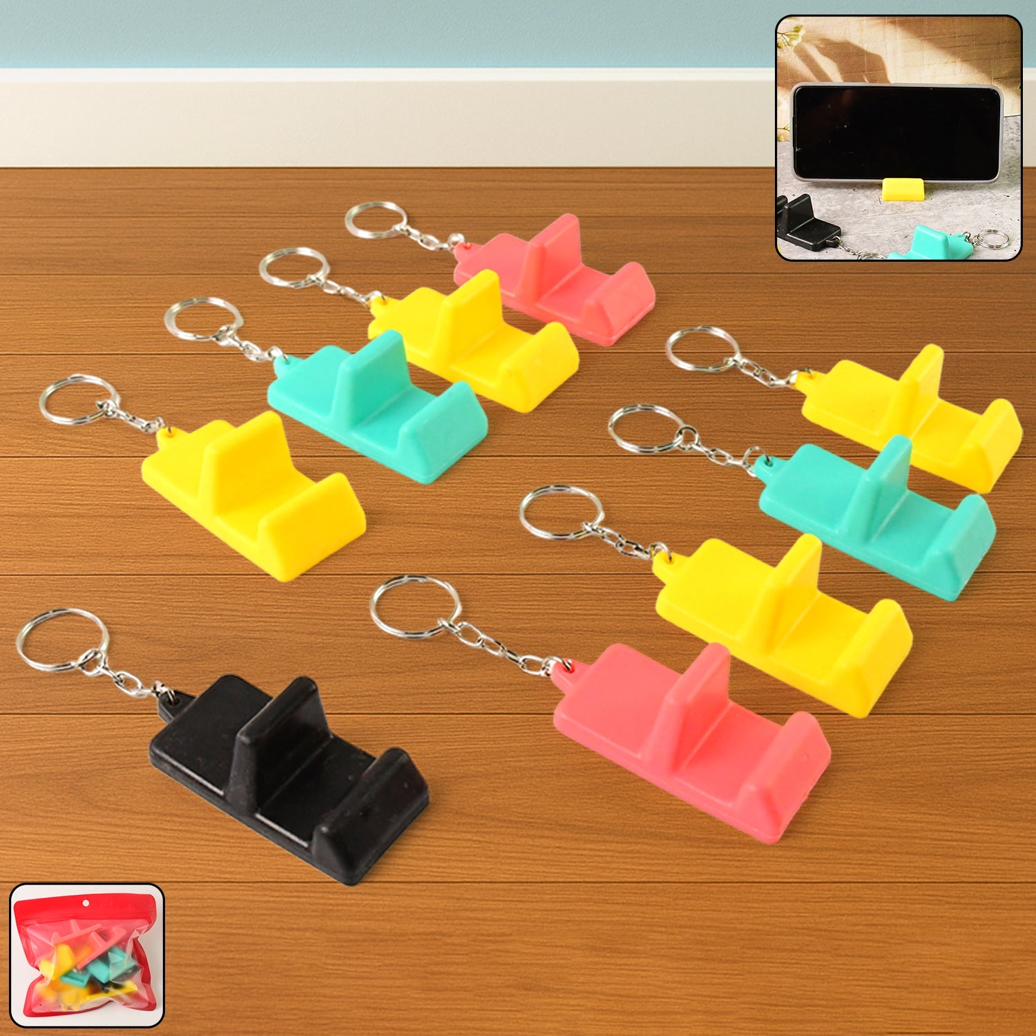 2 in 1 Keychain with Mobile Holder 