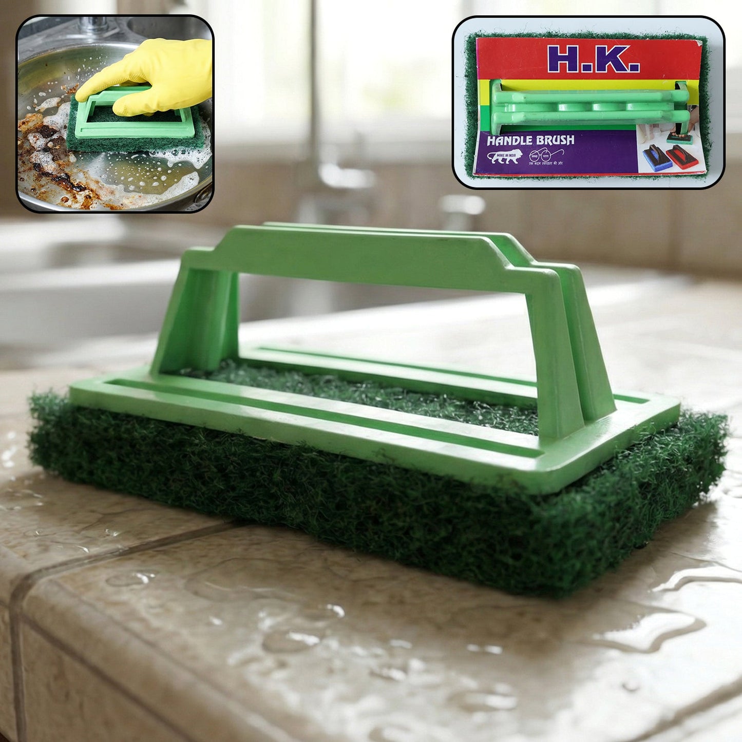Tile cleaning multipurpose scrubber Brush with handle