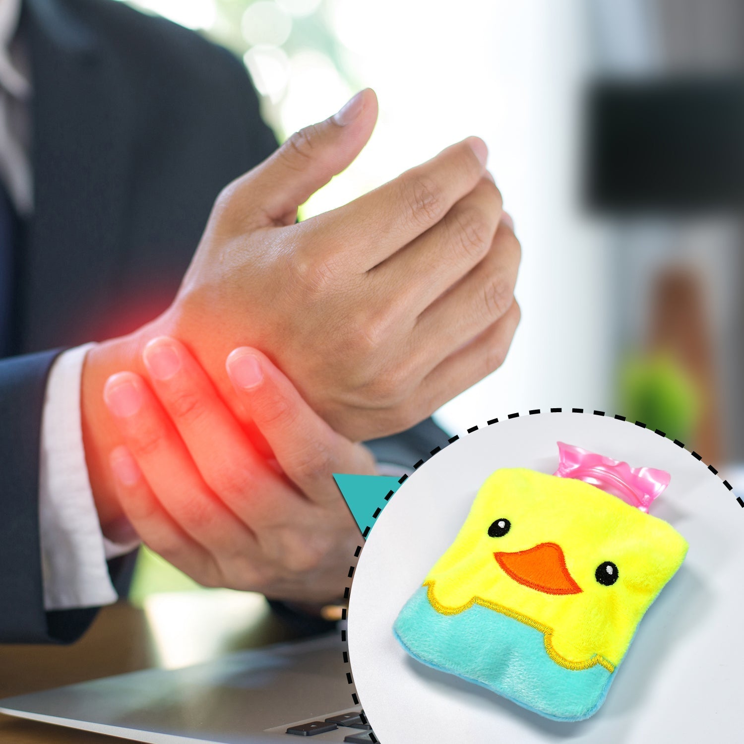 Yellow duck small hot water bag