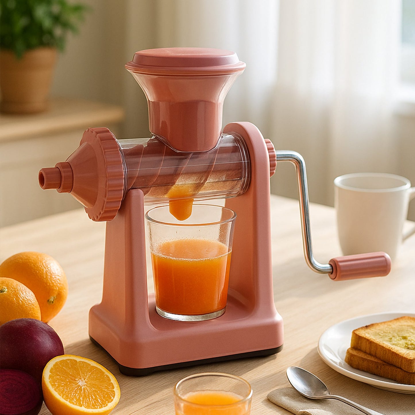 Apex Heavy-Duty Manual Hand Juicer Machine Set