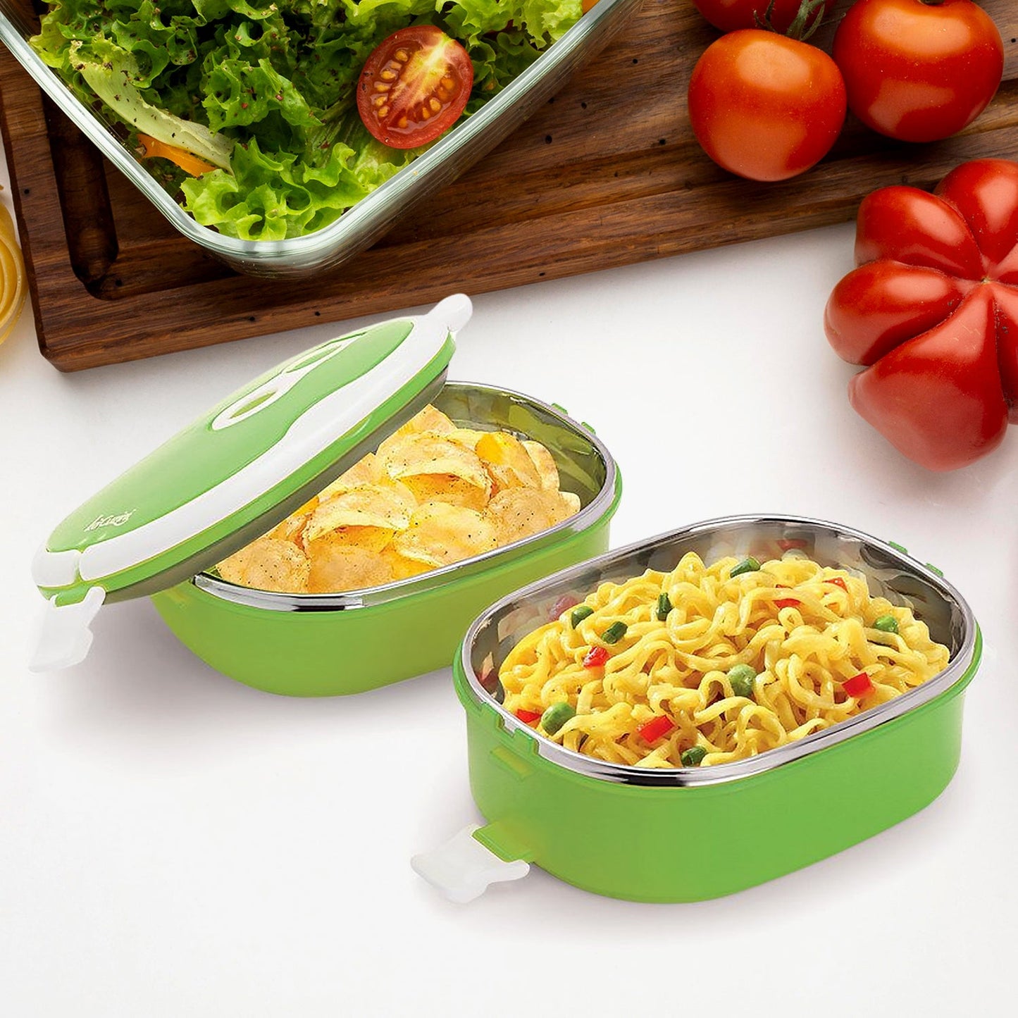 Lunch Box 900/1800ml Stainless Steel Kitchen Insulated Thermal Lunch Box