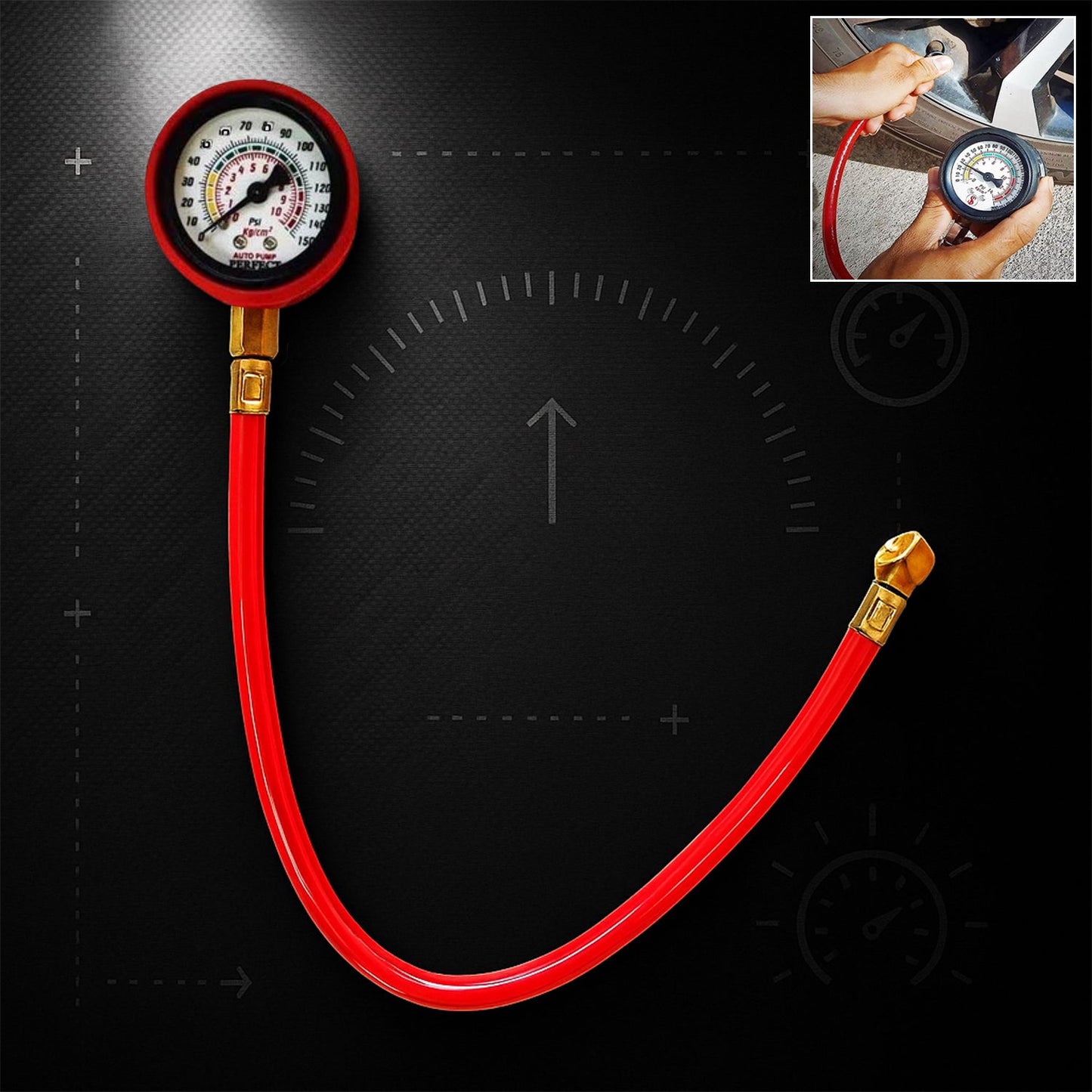 Heavy Duty Tire Inflator Gauge Air Compressor Accessories