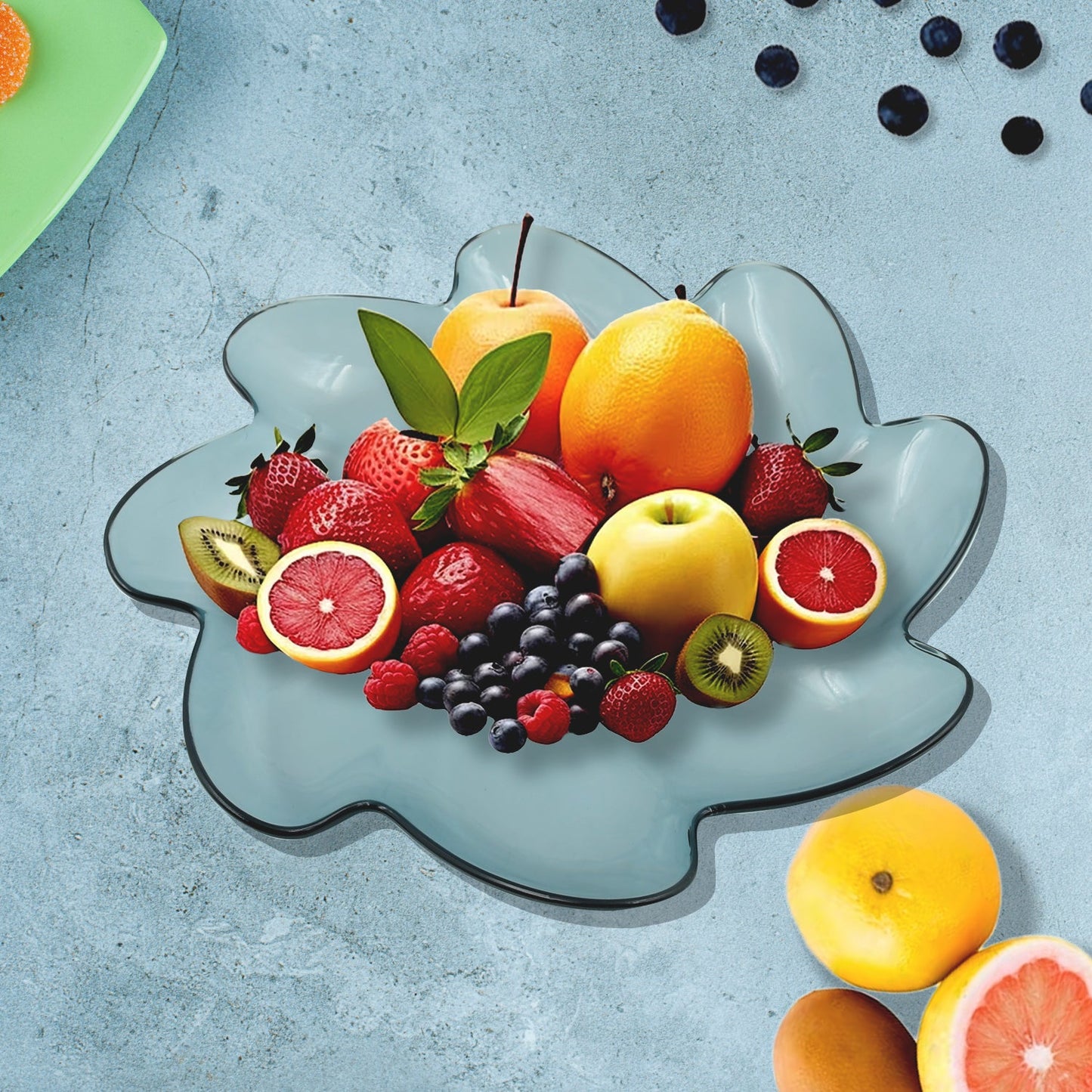 Flower Shape Kids Plastic Plate - for Dinner, Snacks & Party Supplies (1pc)
