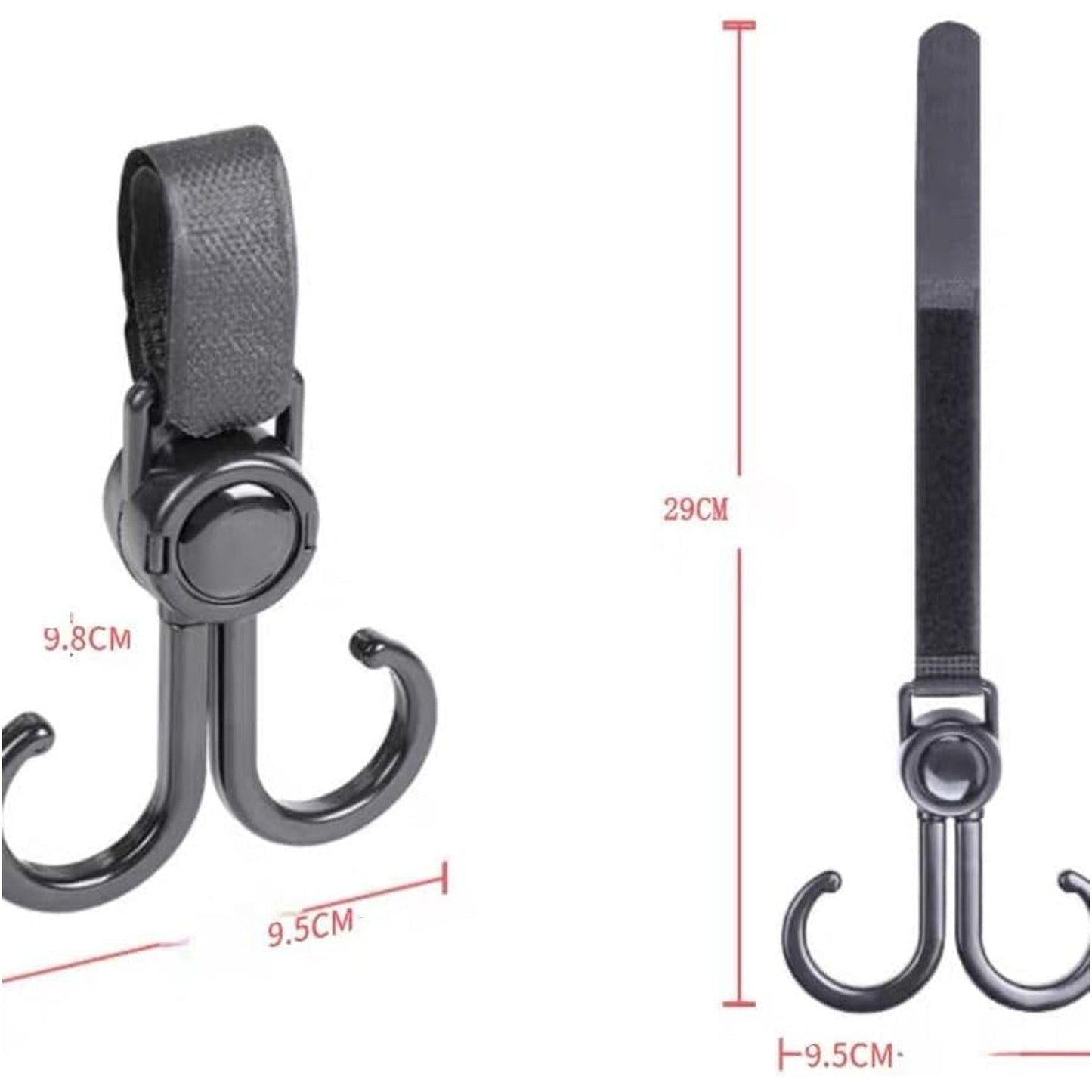 360° Rotating Multi-Purpose Baby Carriage Hook – For Strollers, Cars & More (1 Pc)