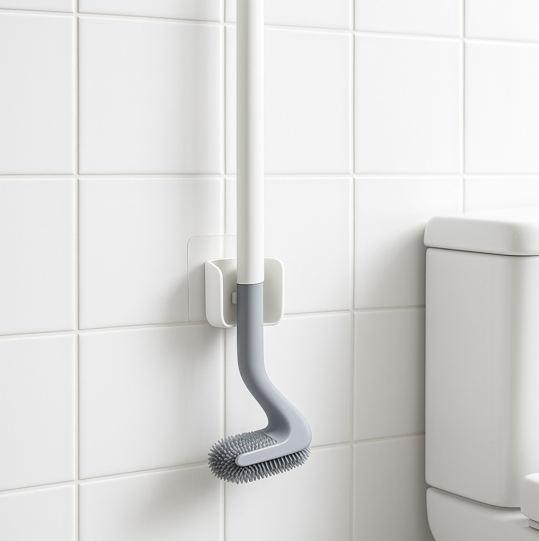 Golf Toilet Cleaner Brush  & Magic Sticker Holder