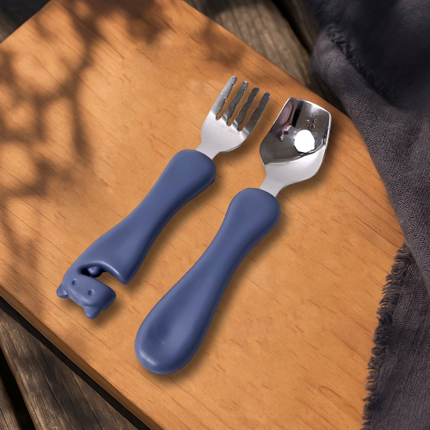 Supermom Foodie Stainless Steel Spoon & Fork (2 Pc Set)