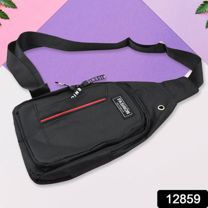 Waterproof Anti-Theft Crossbody Fanny Pack – (1 Pc, Black & Grey)