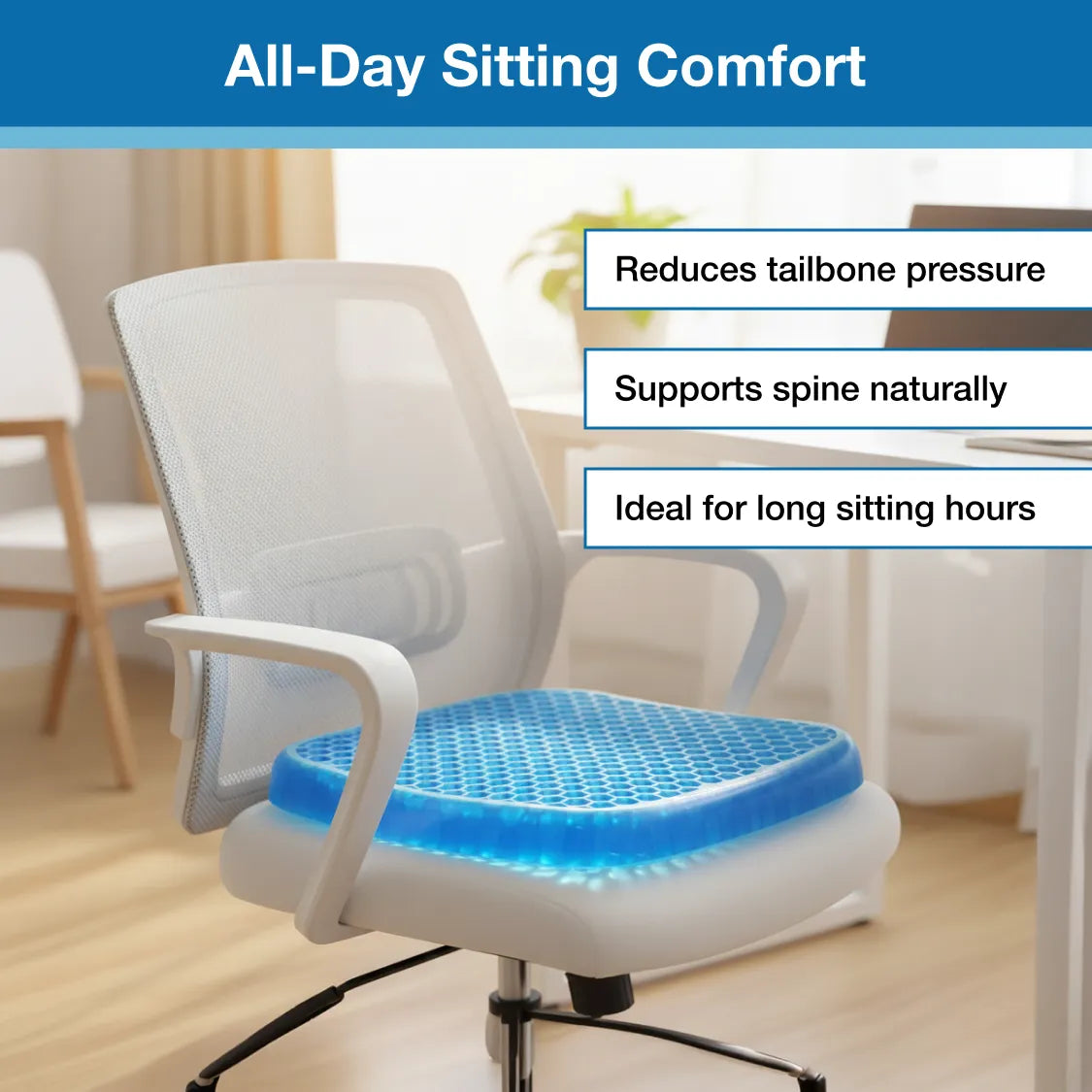 Cushion Seat Flex Pillow, Gel Orthopedic Seat Cushion Pad (Egg Sitter)