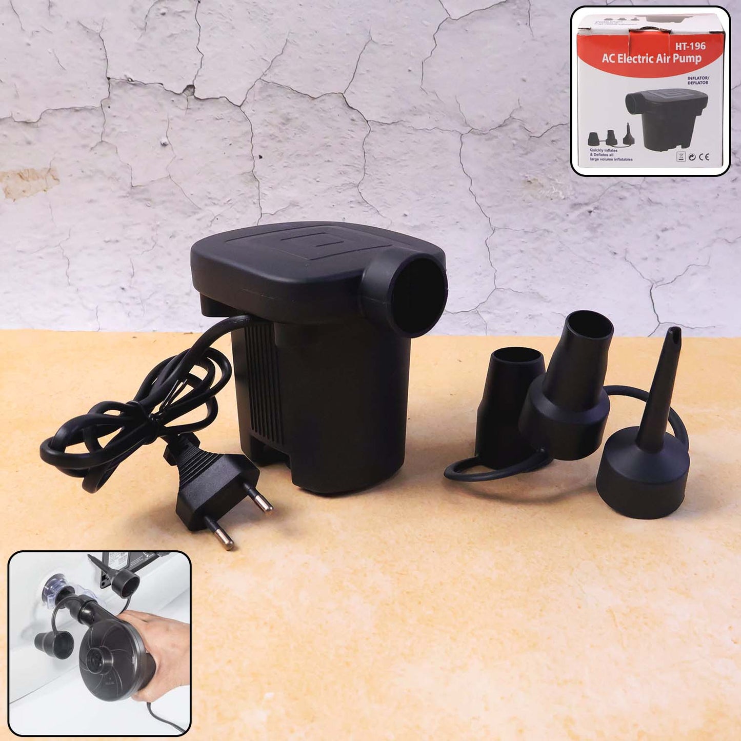 Electric Air Pump For Ball , Balloon ( 3 Nozzle )